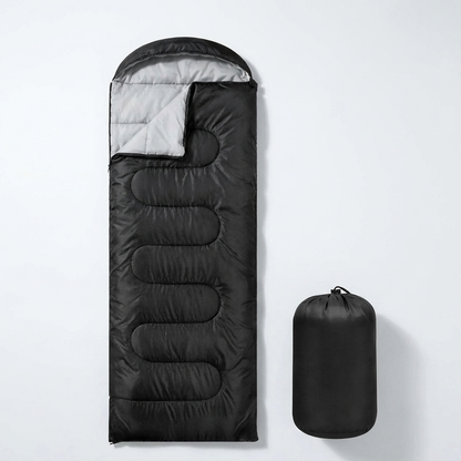 Emergency Sleeping Bag fully unrolled with included stuff sack